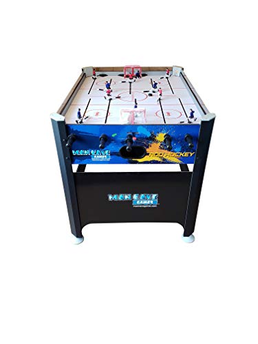 ManCave Games 45\" Elite Rod Hockey Table Game. Fast paced Head-to-Head Bubble Hockey Style Action. Great Size, Durability & Easier for Kids to Play Than Dome Hockey.