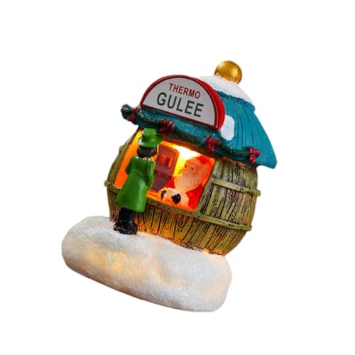 menolana Decoração de mesa de casinha de Natal, coleções de design criativo, ornamento de resina de