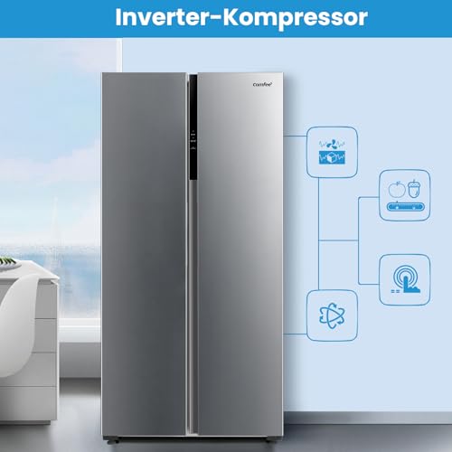 Comfee RCS609IX2 Side-by-Side Kühlschrank mit No Frost und Inverter-Kompressor