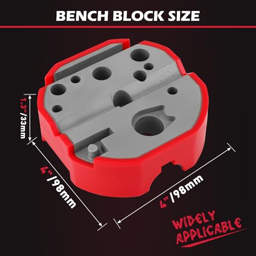 SEDY 4-Inch Universal Bench Block with Non-Marring Multi-Hole Workbench Tool for Precision Maintenance and Assembly
