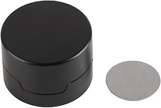 Cues Chalk Box, Billiard Chalk Case Round Aluminum Alloy Cue Tip Chalk Holder Pool Chalks Carrier Case Black for Billiard Cue Billiard Accessory
