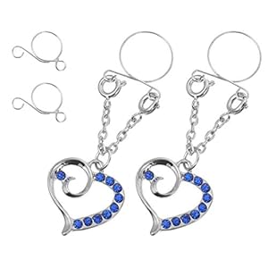 EXCEART 2 Stuks Metalen Tepelring Verstelbare Niet-Doorboorde Roestvrijstalen Tepelringen Entertainment Kettingclip Voor…