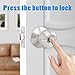 Door Knob with Lock Bedroom - Keyed Entry Door Knob Lock Interior and Exterior Bathroom,Stainless Steel Privacy Locking Door Knob Round Ball Door Lock Brushed Nickel(Silver)