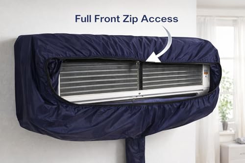 Image of Split AC Cleaning Kit Waterproof Service Cover with Drain Pipe, Cut Resistant Gloves & Adjustable Water Spray Gun | Best for Home & Professional Use | Compatible with 1-2 Ton AC (52 Inches)