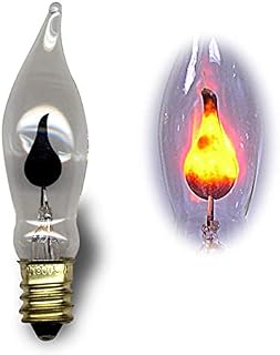 National Artcraft Flicker-Flame 3W Light Bulb with Candelabra (E12) Base | Incandescent Bulb That Imitates a Flame - (10/Pk)