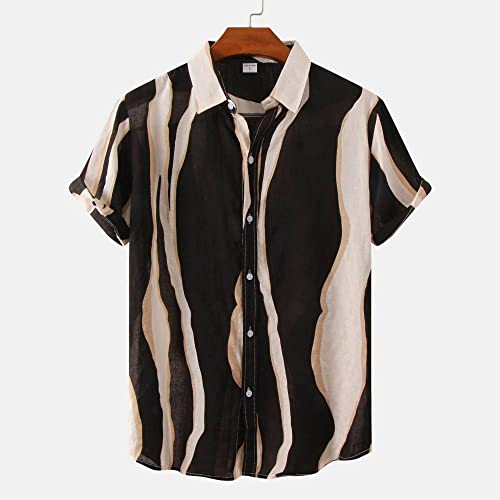 Chemise Aloha boutonnée à manches courtes avec imprimé tropical vintage