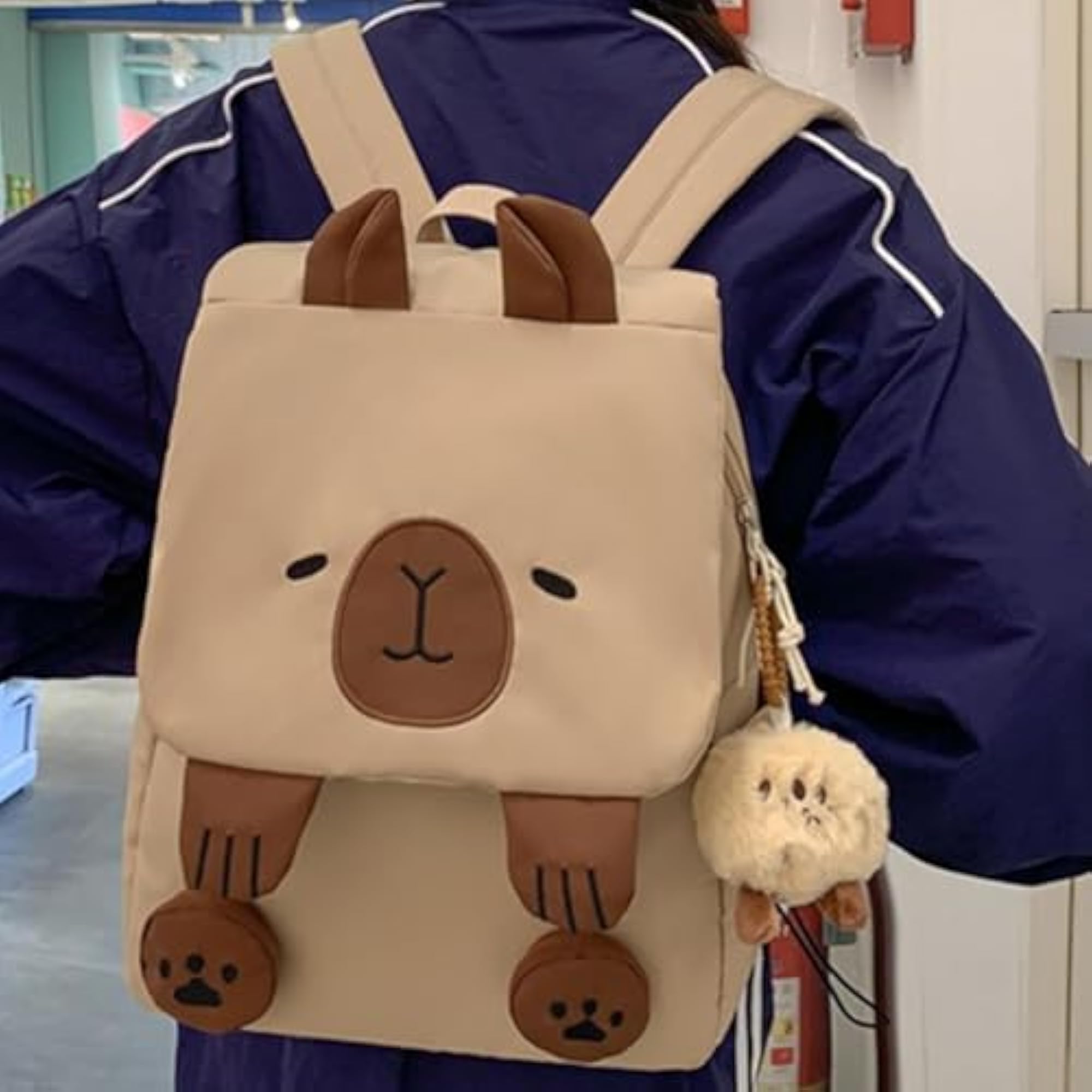 Cute Capybara Lightweight Backpack for Outdoor Activities