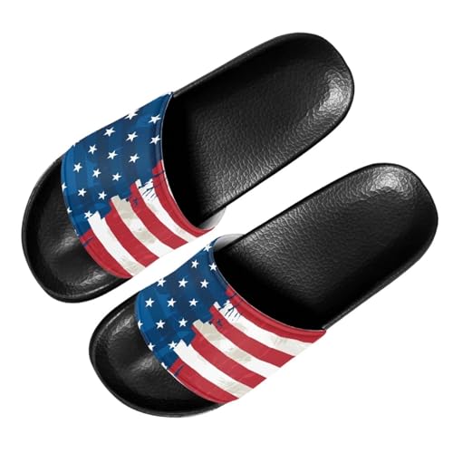 Shower Slide Shoes for Men Home Sandal Bath Slipper Non-Slip Indoor House Pool College Dorm Black Sole2