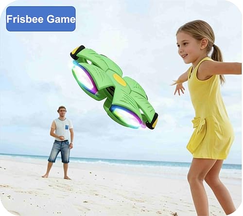 Magic UFO Disc Ball Pet Interactive Bouncing Toy, Foot Pressure Deformation Suction Cup Elastic Ball, Outdoor Indoor Flying Saucer Football for Dogs Cats Play - Image 2