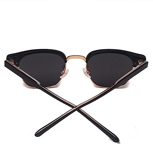 metal sunglasses polarized woman men green orange half frame retro male sun glasses uv400 semi rimless female4