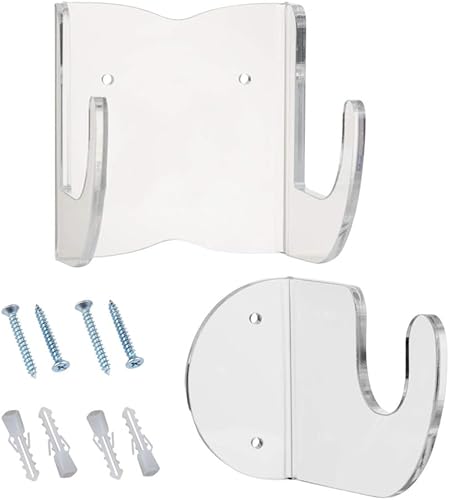 DOITOOL Percha de pared de guitarra acrílica transparente - Estante de montaje en pared para guitarra horizontal