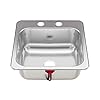 Kindred Essentials All-in-One Kit 15-inch x 15-inch x 6-inch Deep Drop-In Bar or Utility Sink in Satin Stainless Steel, FBFS602NKIT, One Size #3