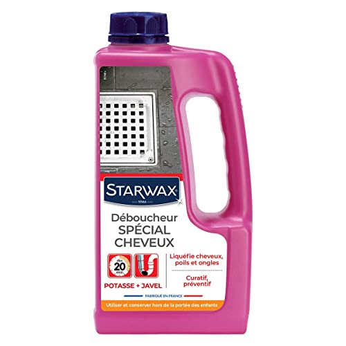 STARWAX Déboucheur Canalisations Spécial Cheveux - 900ml - Idéal pour Éliminer les Bouchons de Cheveux