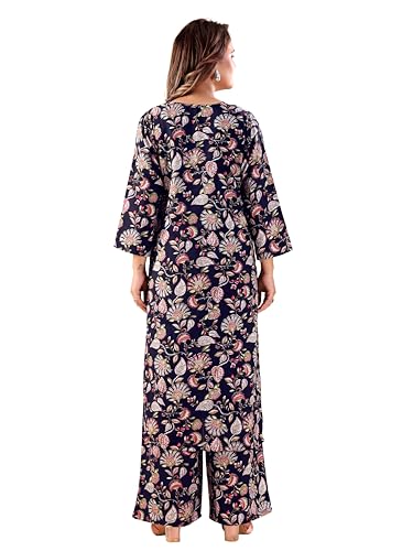 Image of MS VHCK ENTERPRISE Women's Rayon Straight Printed Kurta with Palazzo