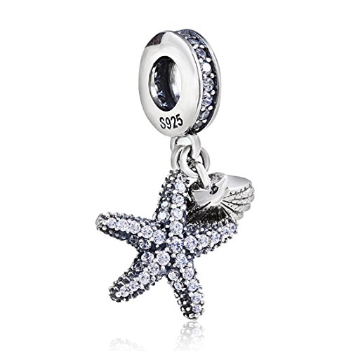 925 Sterling Silver Starfish Charm Shell Charm Ocean Sea Charm Animal Charm Star Charm Anniversary Charm For Pandora Charms Bracelet #TOP1