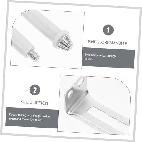 2 pares de herrajes de pivote superior para puertas plegables de clóset, fácil instalación, herramientas de reparación de pivote para puertas plegables miniatura 6