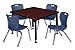 Regency Kee Height Adjustable Classroom Table Set with four 12