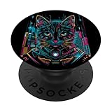 Gatto cyberpunk in tuta spaziale di metal per