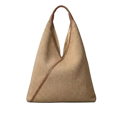 BATA Borsa hobo donna in rafia naturale elegante e leggera