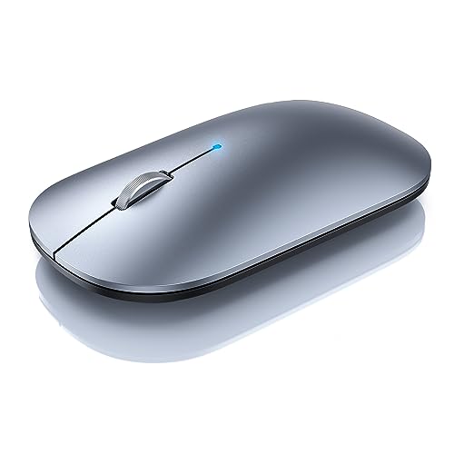 Mouse Wireless Ricaricabile - Bluetooth 5.0/2.4GHz, 4000DPI, Silenzioso, Per PC/Mac/iPad - Foto 6