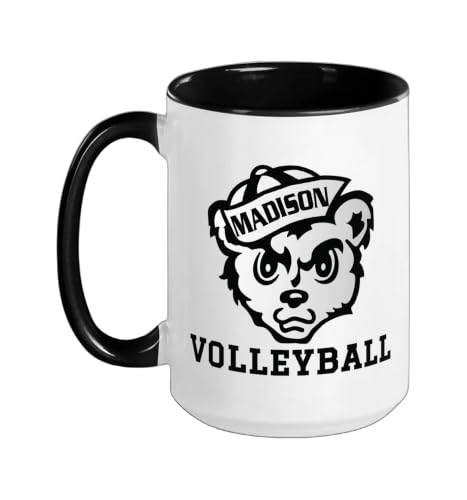 Madison Consolidated High School Cubs Volleyball Ceramic Mug, Black/White, 15oz