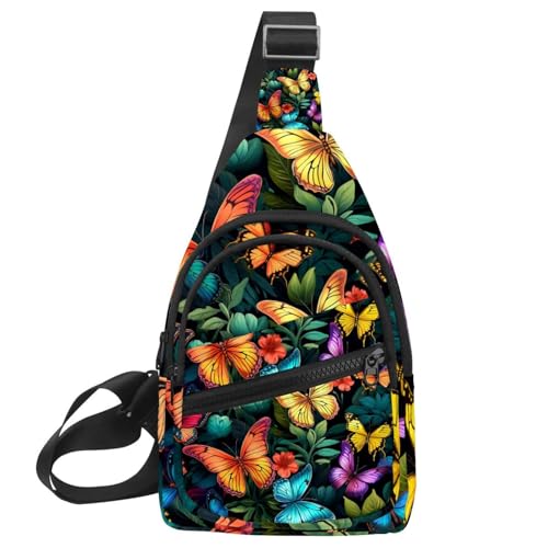 Mochila cruzada ligera de mariposas para evitar pérdidas