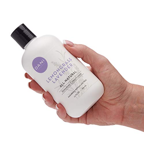 Dani Natural Nourishing Conditioner Naturals - Organic Ingredients Hydrate & Strengthen Hair - Sulfate, Phthalate & Paraben Free - Vegan & Cruelty Free - 12 Ounces (Lemongrass Lavender) #TOP3