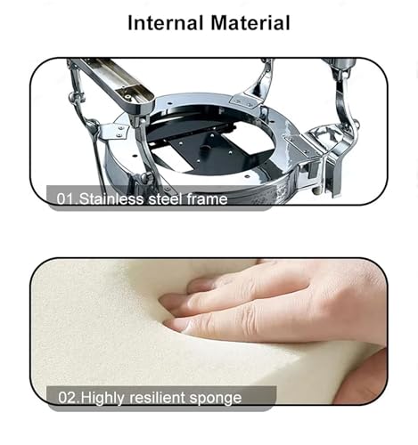 Vintage Hydraulic Stylist Chair: Classic Leather Recliner w/Flip Footrest - Heavy-Duty 450lb Capacity Beauty Throne for Home/Tattoo Studios - Image 7