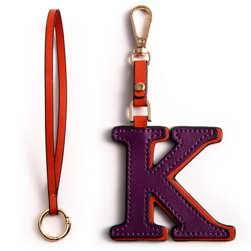 YILANFULL Leather Initial Bag Charm for Handbags, Personalized Letter Purse