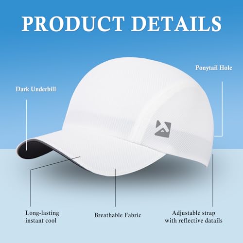 Image of TOP-EX XL /XXL Ponytail Sun Baseball Cap for Women Cooling Running Hat Summer Breathable Hats UV Protection Packable