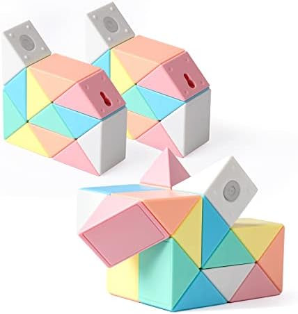 Baytion Fidget Snake Cube,2PCS Large Size Fidget Snake Cube Twist ...