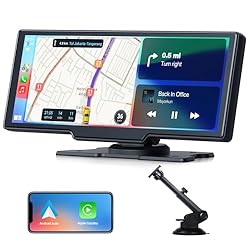 Volam 9.26 Pulgadas Pantalla para Coche con Carpla...: 【Mejora tu coche con la pantalla portátil inteligente más nueva】Con inalambrico A-pple Carplay y Android Auto, conecta tu teléfono de manera sencilla y lleva las funciones y aplicaciones a la pantalla coche de 9.26 pulgadas. Las funciones del iPhone,...