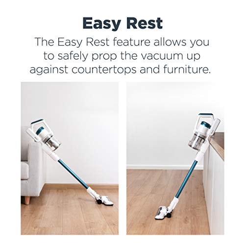 Image of Eureka RapidClean Pro Lightweight Cordless Vacuum Cleaner, High Efficiency Powerful Digital Motor LED Headlights, Convenient Stick and Handheld Vac, Essential, White