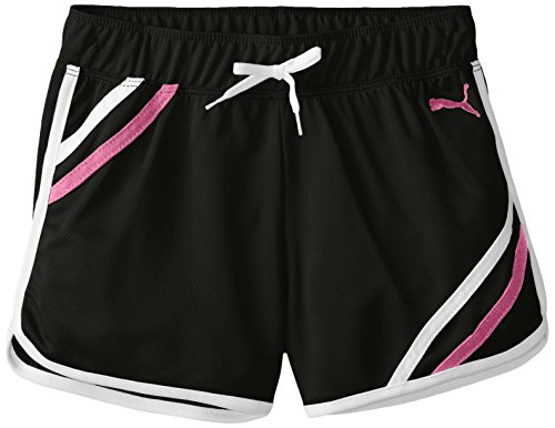 PUMA Girls' Mesh Gym Short with Taping