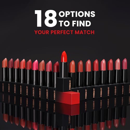 Image of INSIGHT Velvet Matte Lipstick (Serene Affection) | Long Lasting, Smudge-Proof & Non-Drying | Enriched with Cocoa Butter, Argan Oil & Vitamin E | Smooth Application, Bold Pigment - 3.8g