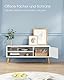 VASAGLE TV-Schrank, Lowboard, Fernsehschrank für Fernseher bis zu 55 Zoll, 120 cm lang, Fernsehtisch, für Wohnzimmer, Industrie-Design, weiß LTV120T46