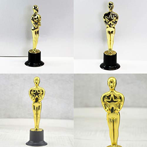 NUOBESTY Lot de 8 tasses Oscar Gold Award Trophée Mini Gold Award Trophée en plastique gagnant pour fête, célébration… - Image 4