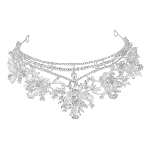 Couronne baroque et diadème en rhinestones pour mariage élégant