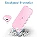 JJGoo Compatible with iPhone SE Case 2022/2020, Compatible with iPhone 7 8 Case Clear Soft Transparent Shockproof Protective Slim Thin Bumper Phone Cover, Pink