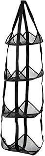 Wall Mounted Ball Storage Rack 4 Tier Mesh Hanging Organizer for Basketball Football Toys Space Saving Garage Gym Bedroom Multi Sports Utensil Holder Black Grey Purple(Four Black)