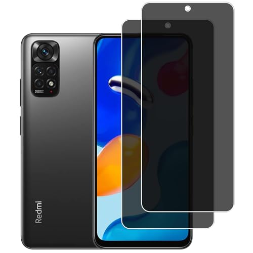 KELOLIN [2 Stück für Xiaomi Redmi Note 11 / Redmi Note 11S Privatbildschirm für Panzerglas 9H Härte Anti-Spy Anti-Kratzen Sichtschutz Schutzfolie Kompatibel mit Xiaomi Redmi Note 11/Note 11S
