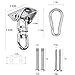 360° Swivel Swing Hangers for 1200lb Heavy Duty in 304 Stainless Steel, Swing Hook Set Fits Wood & Concrete for Yoga, Hammock, Trapeze, Boxing Sandbag Lifting Rope and Playground Suspension Equipments