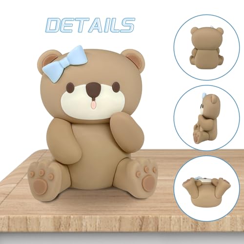 32 Pcs Bear Cake Toppers Pearl Ball Cake Decorations with Stars Cake Topper for Boy Girl Baby Shower Birthday Party Decorations (Blue) by Zafena - Image 3