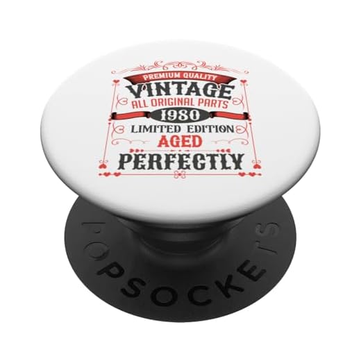 1980 Vintage All Orginal Partes Envejecido Perfectamente Divertido Cumpleaños PopSockets PopGrip Intercambiable