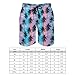 Men's Beachwear Quick Dry Purple Sky Palm Trees Board Shorts Flat Front Short with Pockets Fashion Vacation Beach Shorts
