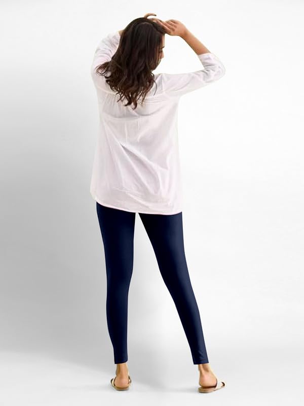 Image of TRENDMALLS Women's Super Combed Cotton Elastane Stretch Ankle Length Leggings with Ultrasoft Waistband