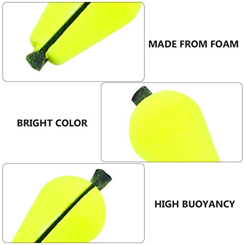 Abaodam 6 unidades de cilindro flutuante flutuante de pesca com mosca flutuante em formato de gota d