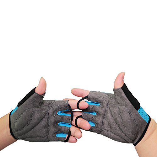 Luxobike Cycling Gloves Bicycle Gloves Bicycling Gloves Mountain Bike Gloves – Anti Slip Shock Absorbing Padded Breathable Half Finger Short Sports Gloves Accessories For Men/Women #TOP4