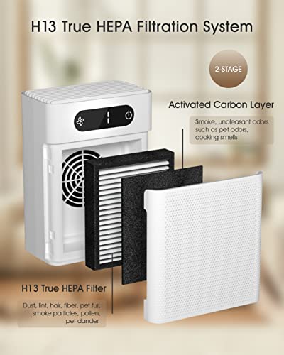 Airversa Air Purifier H13 True Hepa Filter 99.97% Effective Small Room Office Air Cleaner Desktop Table Top Air Freshener Apartment Essentials Compact,Ap1 (Mini Size For Small Room) #TOP3