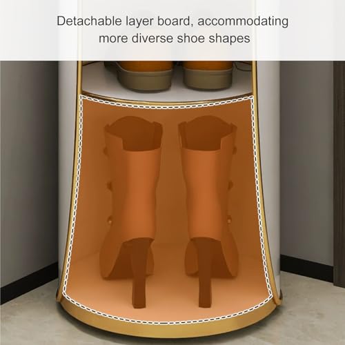 Étagère à chaussures circulaire verticale avec rangement rotatif